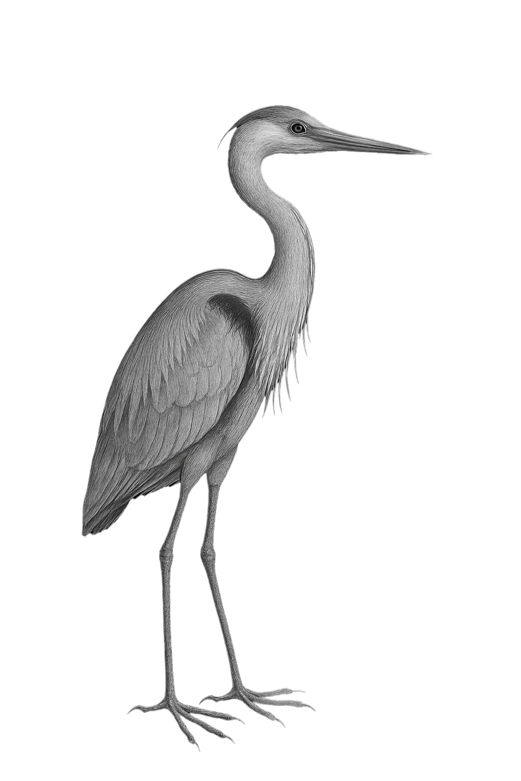 Heron in flight